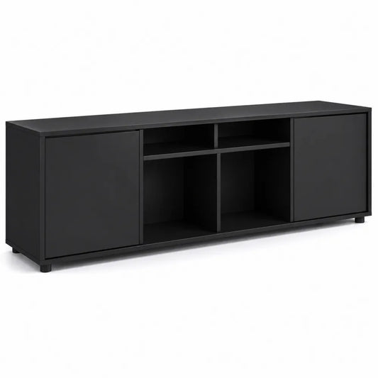 Mobile Porta TV in Legno Composito Nero 150x40x50 cm