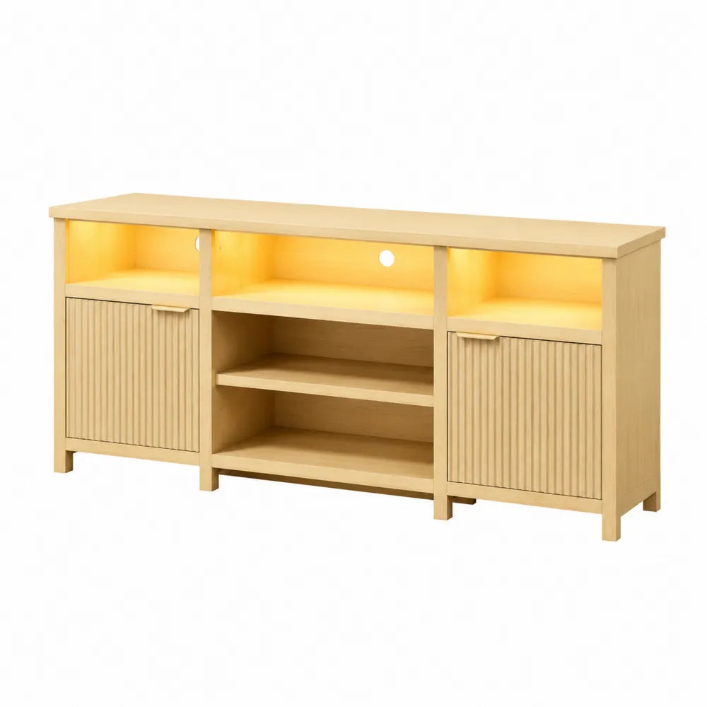 Mobile TV in legno con LED integrati 150x40x60 cm